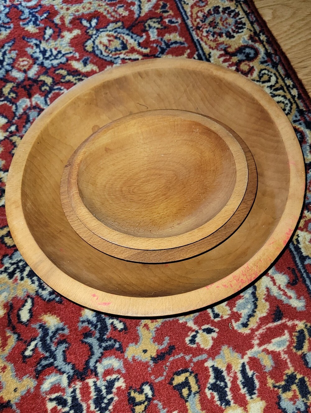 Vintage Wooden Bowl Set